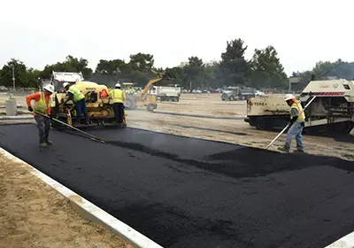 Professional Asphalt Paving Services on Road Project